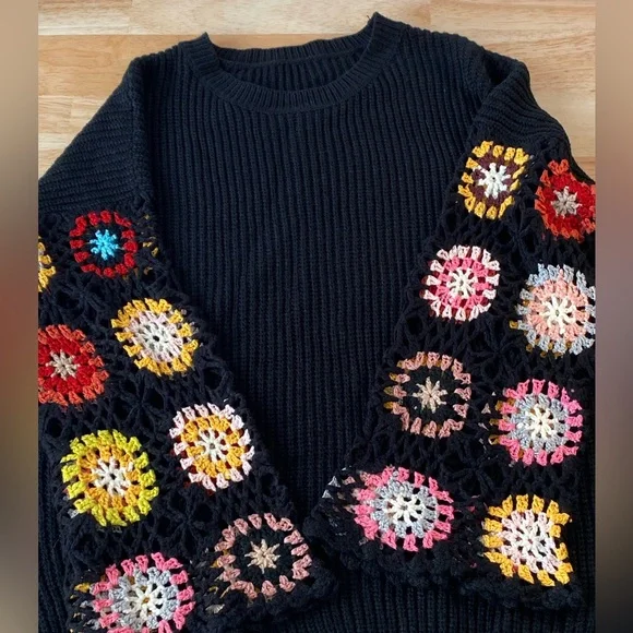 Flower Knit Sweater - Picture 1 of 2